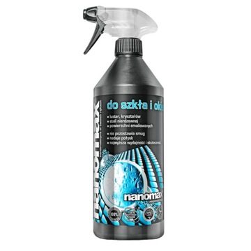 NANOMAX Płyn do mycia szkła, szyb i okien 500ml Aktywne cząstki srebra