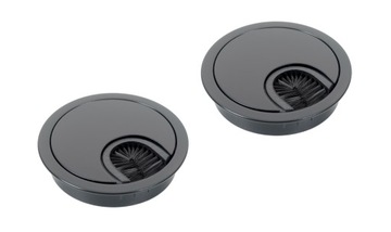 2 x METALOWY PRZEPUST KABLOWY CZARNY fi 60 mm