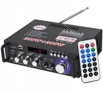 WZMACNIACZ AMPLITUNER DC STEREO DO DOMU SAMOCHODU 600 W