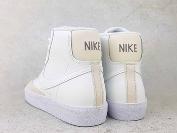 NIKE BLAZER MID BUTY DAMSKIE WYSOKIE TRAMPKI BIAŁE