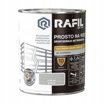 RAFIL PROSTO Na Rdzę 0,75L Srebrny POŁYSK