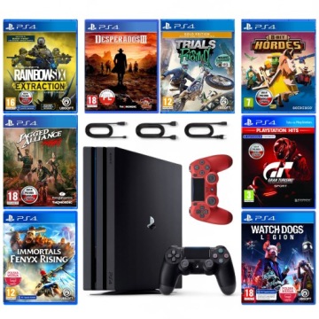 PS4 Pro + 2 Pady + 8 Hitowych Gier