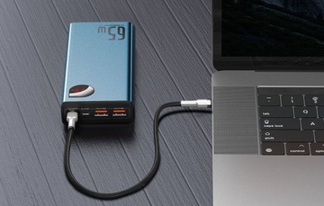BASEUS POWERBANK 20000 мАч 2X USB 1X USB-C PD QC 5A 65 Вт СВЕТОДИОДНЫЙ СЕРТИФИКАТ CE