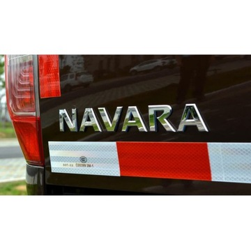 STŘÍBRO NAVARA ZNAK ZNAKY NÁLEPKA NA KAROSERIE NISSAN 26.5*3.5CM