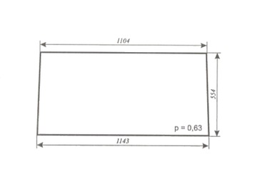 szyba tylna ciągnika C-330 C-360 MF 255 kabina Koźmin