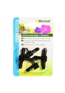 Blumat Złączka typu-T 8-8-8mm plus złączka końcowa