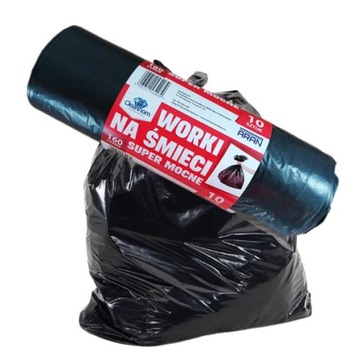 Worki na śmieci odpady Cleanhom 160l LDPE 10 sztuk SUPER MOCNE WYTRZYMAŁE