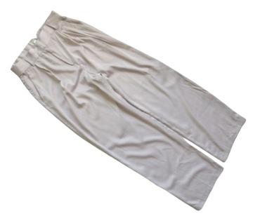 Spodnie szerokie wysoki stan satynowe H&M 36/38 wiskoza letnie beżowe