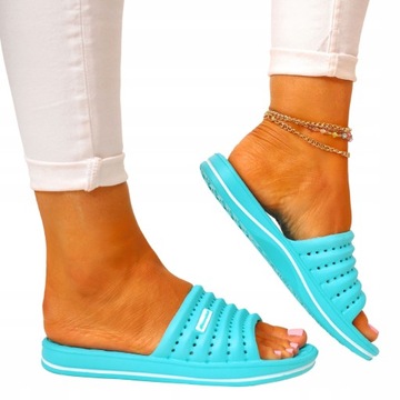 KLAPKI DAMSKIE BASENOWE LEKKIE PLAŻOWE PIANKA