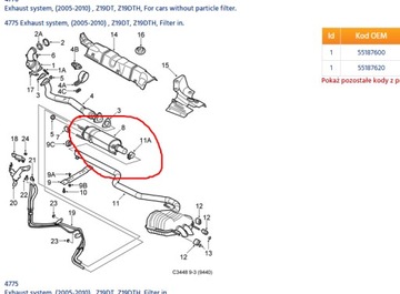 FIAT CROMA OPEL SIGNUM VECTRA C 1.9 CDTI DPF FAP Tłumik Katalizator