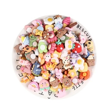40/20/1pcs New 3D DIY Resin Cute Cartoon Stic