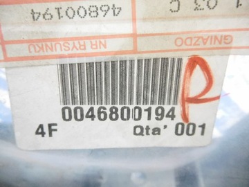 DRŽÁK DESKA ROZDĚLOVAČE FIAT STILO OE 46800194