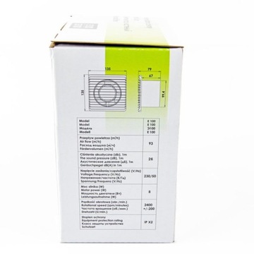 Вентилятор для ванной комнаты airRoxy 01-090 100 мм