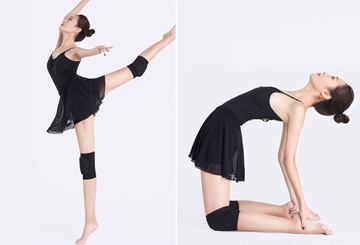 УПЛОТНЕННЫЕ СПОРТИВНЫЕ НАКОЛЕННЫЕ НАКОЛЕННИКИ ДЛЯ ТАНЦЕВ ЙОГИ, ЧЕРНЫЕ