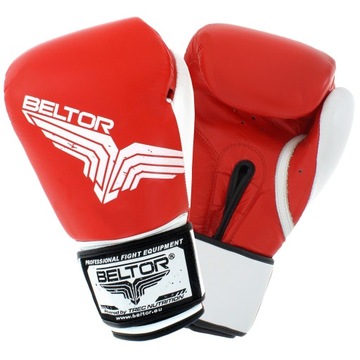BELTOR RĘKAWICE BOKSERSKIE TRENINGOWE PRO-FIGHT 10 OZ SKÓRA NATURALNA