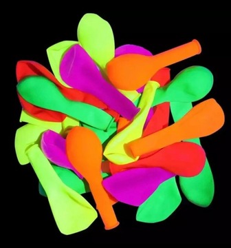 Флуоресцентные воздушные шары светятся в темноте, разноцветные, 100 шт.