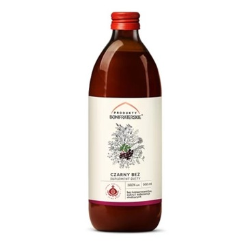 SOK z Czarnego Bzu 500ml NATURALNY odporność