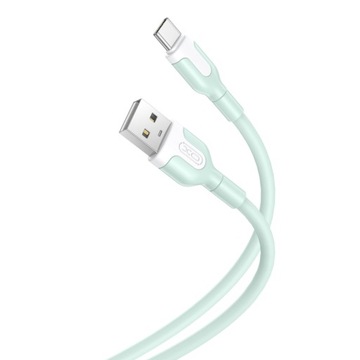 XO kabel do telefonu NB212 USB - USB-C 1m 2,1A zielony wytrzymały silikon