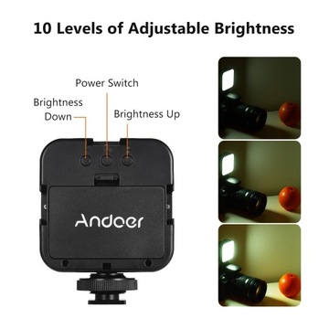 Andoer Mini LED Video Light Photography Fill-in