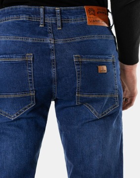 Spodnie Jeansowe Męskie Granatowe Texasy Dżinsy Jeansy Jeans 2195 r W40 L32
