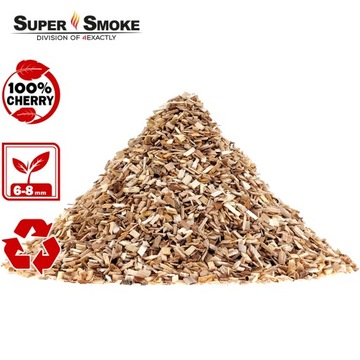 SUPER SMOKE Курительные щепки CHERRY размер: M (Medium) 6 литров, дой-пак