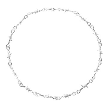 Ciemny żelazny drut Choker naszyjnik bransoletka H