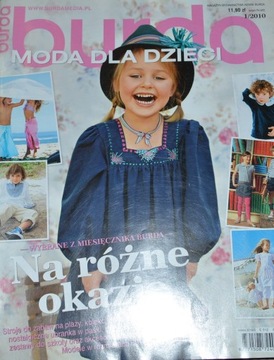 Burda moda dla dzieci 1/2010 szycie wykroje nowe