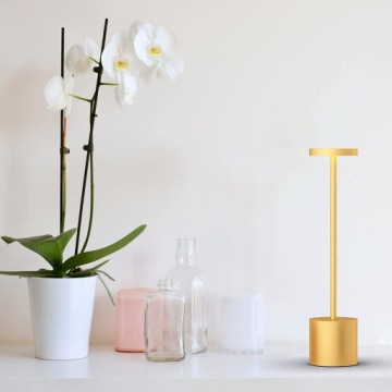 БЕСПРОВОДНАЯ НАСТОЛЬНАЯ ЛАМПА С РЕГУЛИРУЕМОЙ РЕГУЛЯЦИЕЙ, ЗОЛОТО, СВЕТОДИОДНАЯ