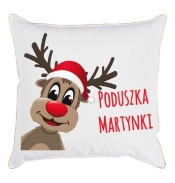 ŚWIĄTECZNA PODUSZKA MIKOŁAJ CHOINKA PREZENT + IMIĘ