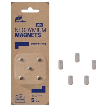 MAGNESY NEODYMOWE LEVIATAN PIN 5szt NAJMOCNIEJSZE