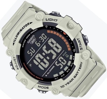 MŁODZIEŻOWY ZEGAREK SPORTOWY CASIO AE-1500WH-8B2 DIGITAL MODNY CZYTELNY BOX
