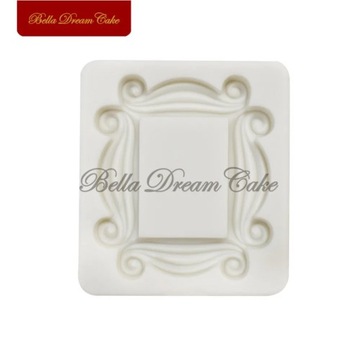 Зеркальная силиконовая форма 2 размера в форме рамки для шоколадной помадки