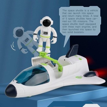 Моделирование космических игрушечных транспортных средств Свет и звуки Исследуйте космический челнок