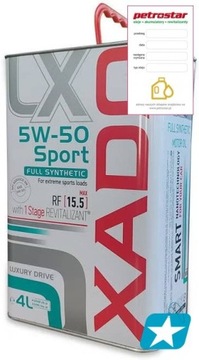 XADO LUXURY DRIVE 5W50 SN + 1STAGE REVITALIZANT 4L