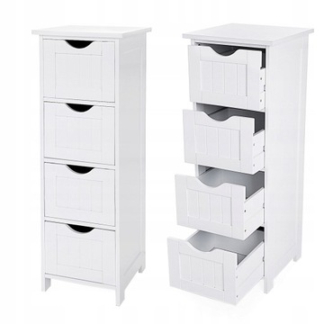 МНОГОФУНКЦИОНАЛЬНЫЙ БЕЛЫЙ ШКАФ В СКАНДИНАВСКОМ СТИЛЕ 30 x 30 x 82 см