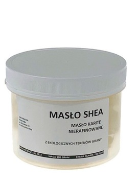 MASŁO SHEA NATURALNE,NIERAFINOWANE,SUROWE 100g