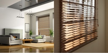 Горизонтальные ДЕРЕВЯННЫЕ жалюзи 50мм, размер 200х70