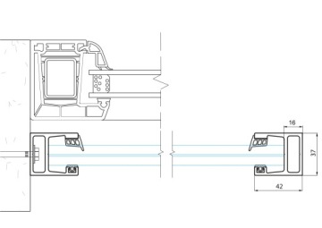 Французский балкон современные стеклянные перила для окна TIOMO
