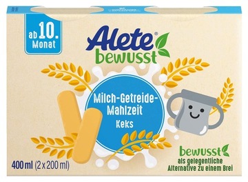 ALETE KASZKA DO PICIA NAPÓJ CIASTECZKA KEKS 2x200