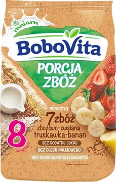 BoboVita Porcja Zbóż kaszka mleczna, 7 zbóż