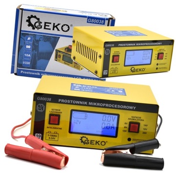 ŁADOWARKA PROSTOWNIK DO AKUMULATORA LCD 6V 12V 10A