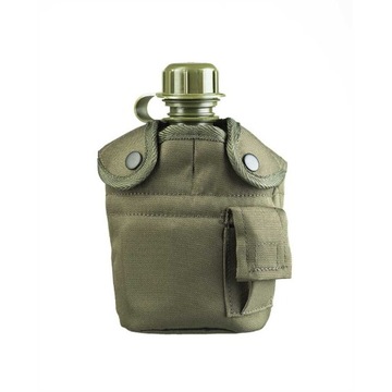 Manierka MIL-TEC US Plastic Canteen z pokrowcem i kubkiem Olive
