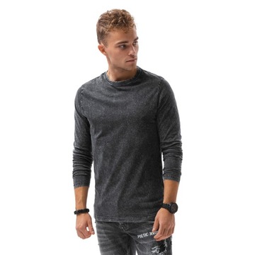 Longsleeve męski bez nadruku L131 czarny M