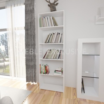 КНИЖНЫЙ ШКАФ НА 60 КНИГ ПЕРЕДАТКИ БЕЛАЯ ДОСКА 18 мм