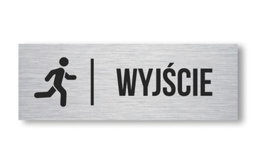 TABLICZKA WYJŚCIE ALUMINIUM UV 20X7CM