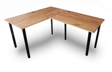 BIURKO (90x180x60 cm lub 120x150x60 cm) KOMPUTEROWE NAROŻNE DĄB CRAFT