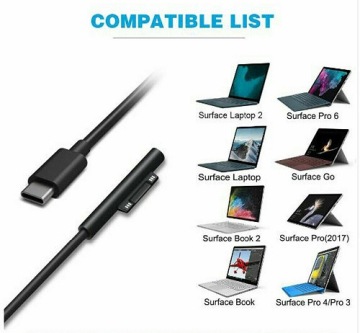 Кабель зарядного устройства для Surface Pro 3,4,5,6,7 type-c