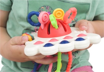 СЕНСОРНАЯ ИГРУШКА-ПРЕСЕСКУСНИК ДЛЯ МАЛЫШЕЙ КРАБ МОНТЕССОРИ 4В1