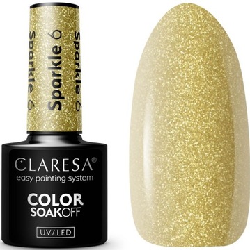 CLARESA LAKIER HYBRYDOWY UV/LED SPARKLE 6