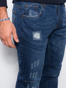 Spodnie męskie jeansowe SKINNY FIT nieb P1060 XL